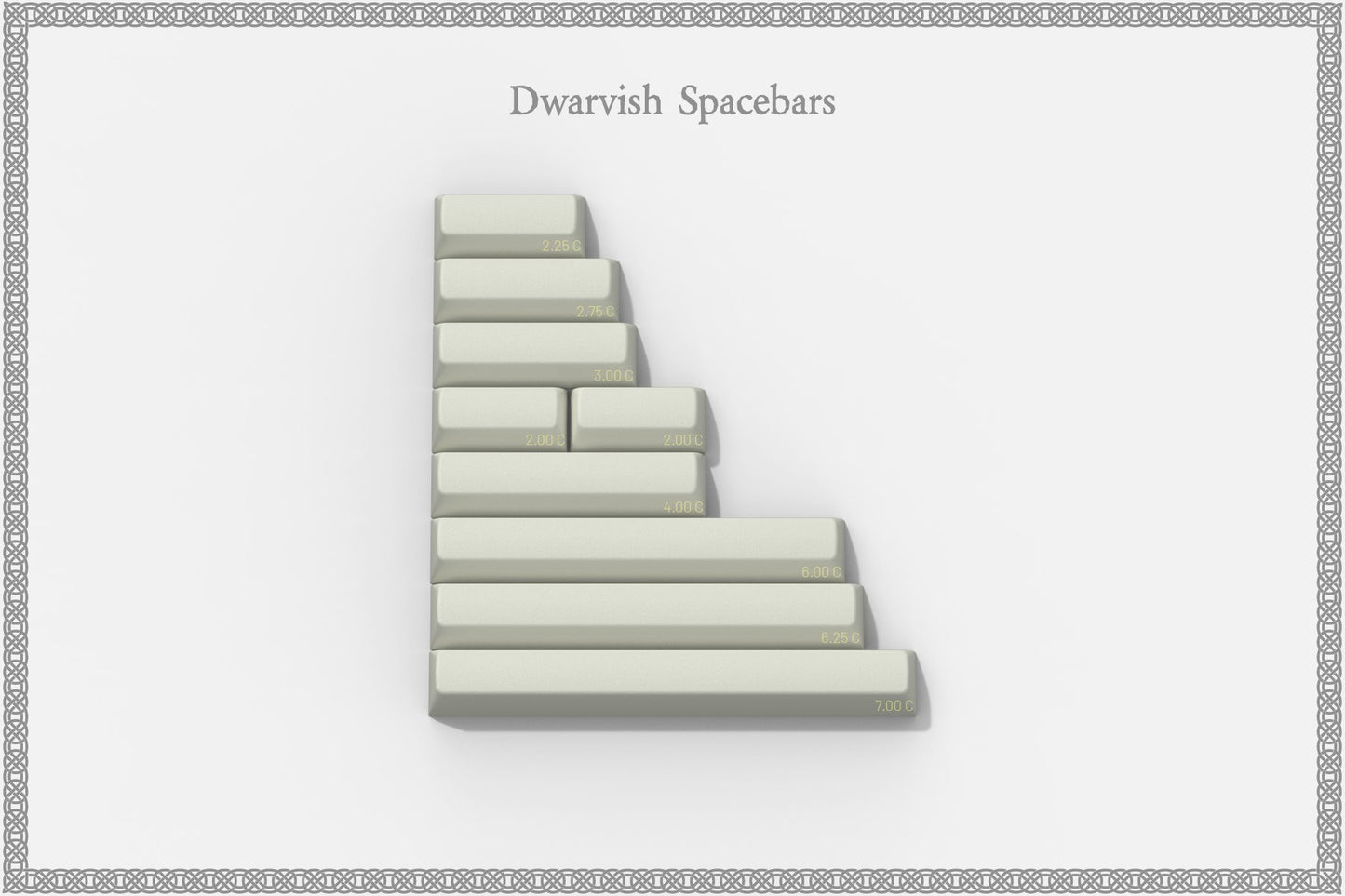 Drop + The Lord of the Rings™ MT3 Dwarven Keycap Set - Spacebars