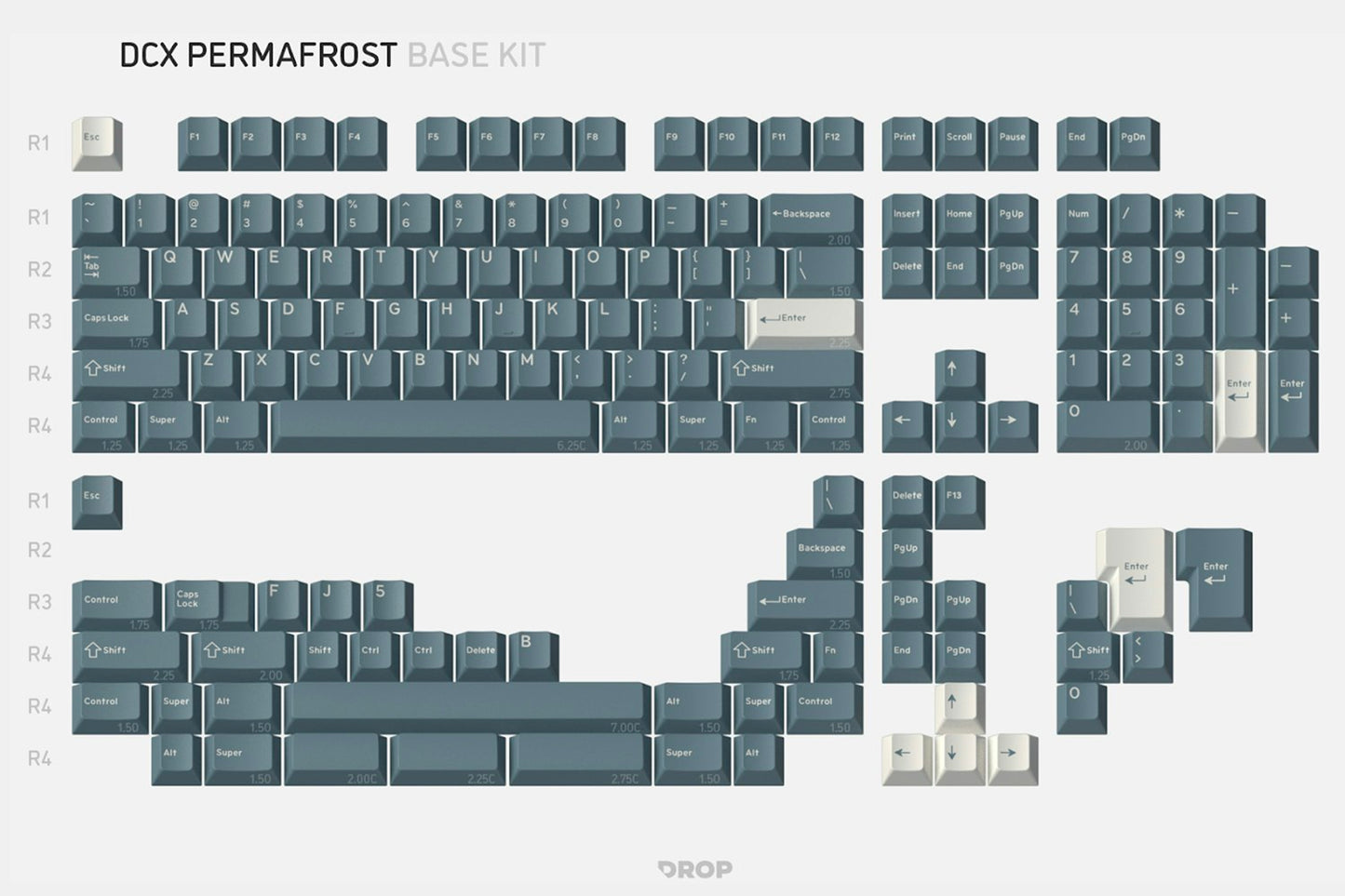 Drop DCX Permafrost Keycap Set