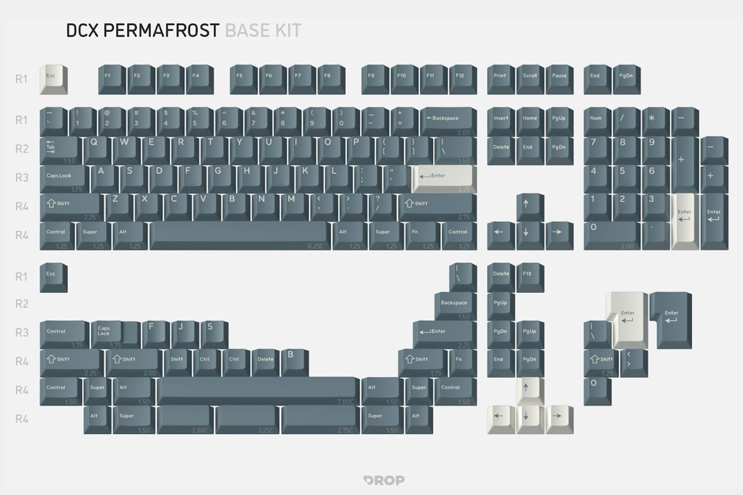 Drop DCX Permafrost Keycap Set