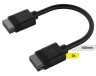 iCUE LINK Cable, 2x 100mm with Straight connectors, Black