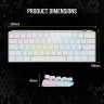 K70 PRO MINI WIRELESS RGB 60% Mechanical Gaming Keyboard, Backlit RGB LED, CHERRY MX Brown, White, White PBT Keycaps