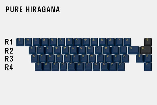 Drop + RedSuns GMK Blue Samurai Custom Keycap Set - Blue Samurai Pure Hiragana