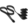 Premium Individually Sleeved Serial ATA (SATA) Cable (4 connectors) Type 5 Gen 5, Black
