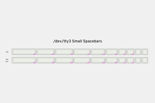 Drop + Matt3o /dev/tty MT3 Custom Keycap Set R3 - Small Spacebars Kit