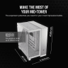 6500X Mid-Tower Dual Chamber PC Case - White/Satin Gray Aluminum
