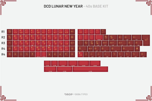 Drop + Boba.Types DCD Lunar New Year Keycap Set - 40s Base Kit