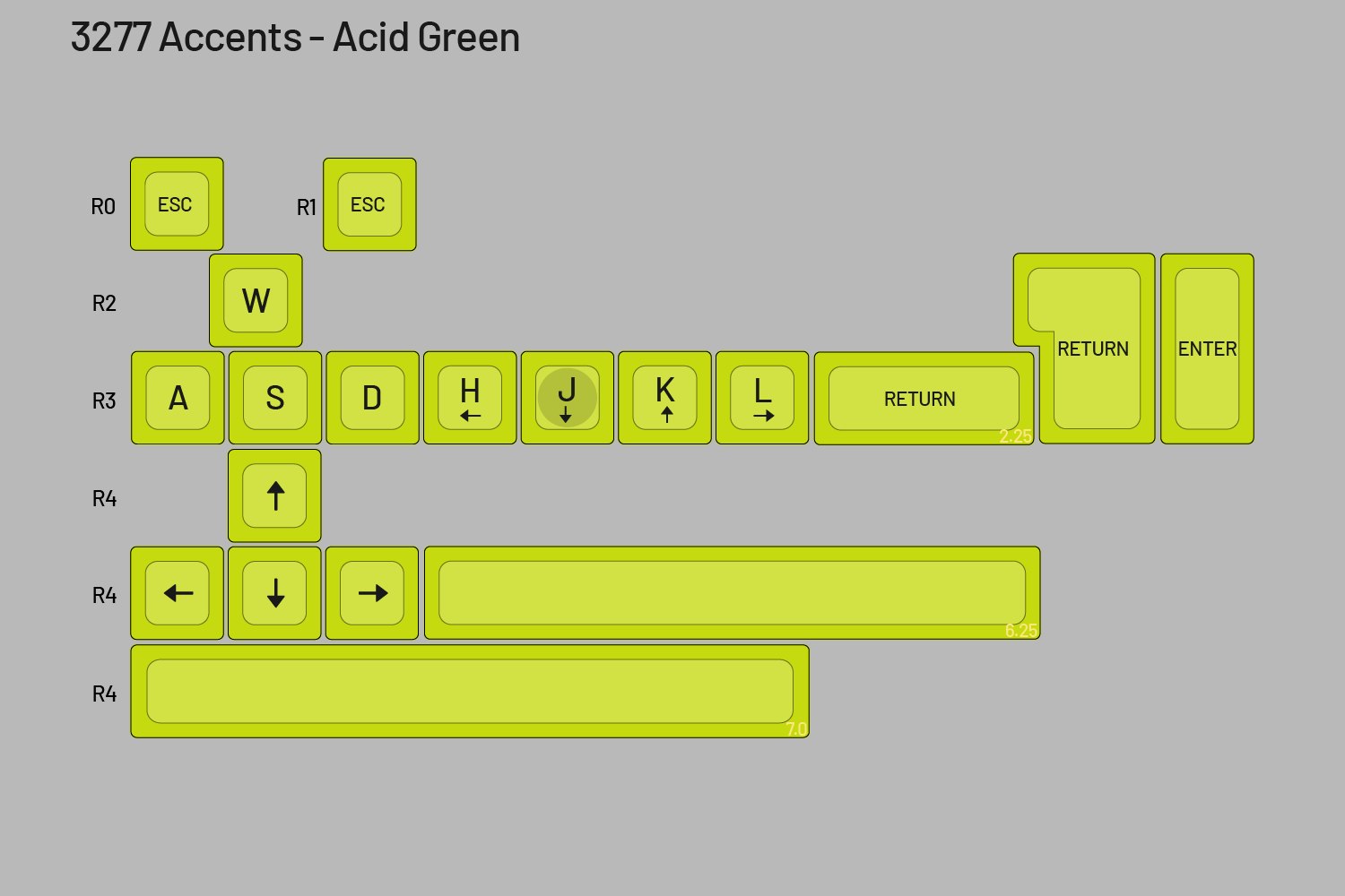 Drop + Matt3o MT3 3277 Custom Keycap Set - Acid Green Accent