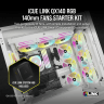 iCUE LINK QX140 RGB 140mm PWM PC Fans Starter Kit with iCUE LINK System Hub - White