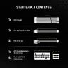 Premium Individually Sleeved Type-5 PSU Cables Starter Kit, Red/Black