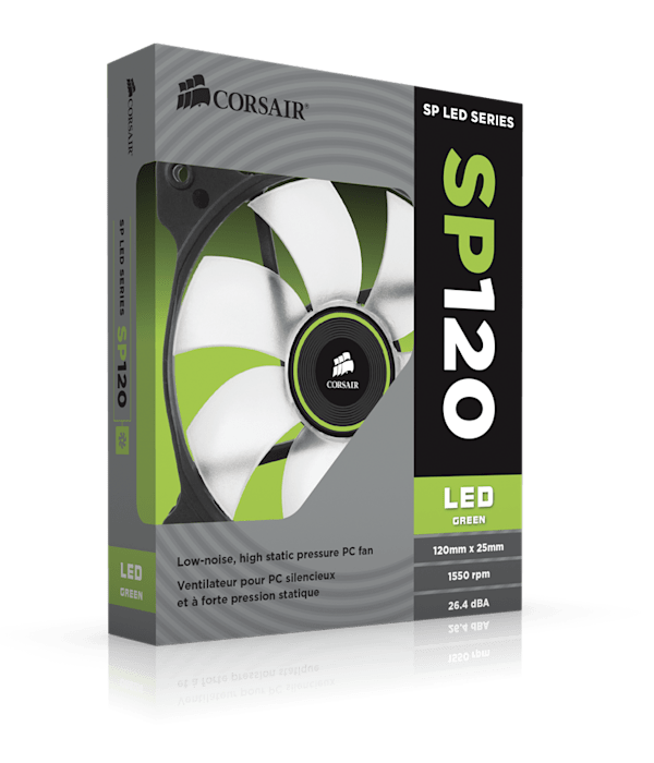 Air Series™ SP120 LED Green High Static Pressure 120mm Fan