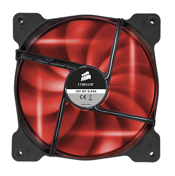 Air Series™ SP140 LED Red High Static Pressure 140mm Fan Twin Pack