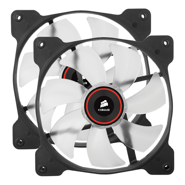 Air Series™ SP140 LED Red High Static Pressure 140mm Fan Twin Pack