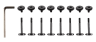 Crystal 570X Tempered Glass Hex Screw Set