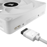iCUE LINK QX120 RGB 120mm PWM PC Fans Starter Kit with iCUE LINK System Hub - White