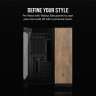 2500X Micro ATX Dual Chamber PC Case - Black/Walnut Wood