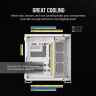 6500X Mid-Tower Dual Chamber PC Case - White/Bamboo Wood