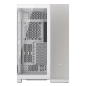 6500X Mid-Tower Dual Chamber PC Case - White/Satin Gray Aluminum