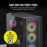 iCUE 4000D RGB AIRFLOW Mid-Tower Case, Black - 3x AF120 RGB ELITE Fans - iCUE Lighting Node PRO Controller - High-airflow Design