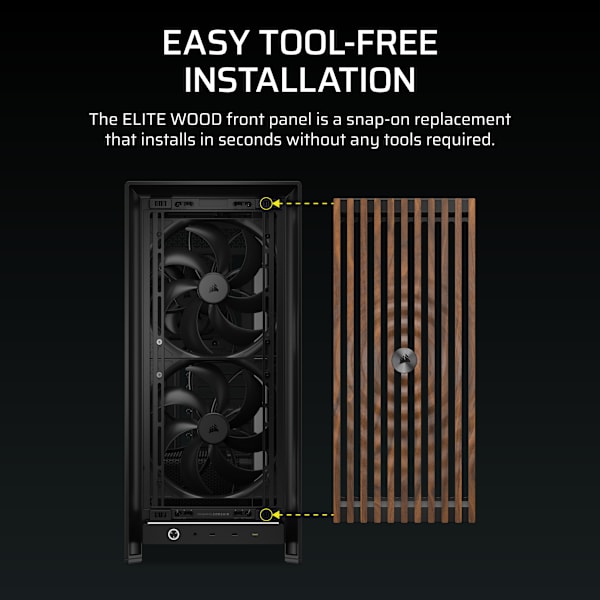 FRAME 5000 Series ELITE WOOD Front Panel - Black/Walnut