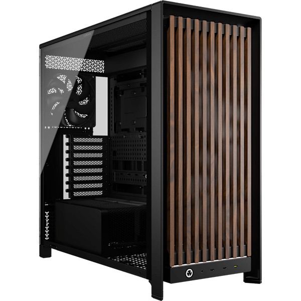 FRAME 5000D WOOD RS Modular Mid-Tower PC Case - Black/Walnut