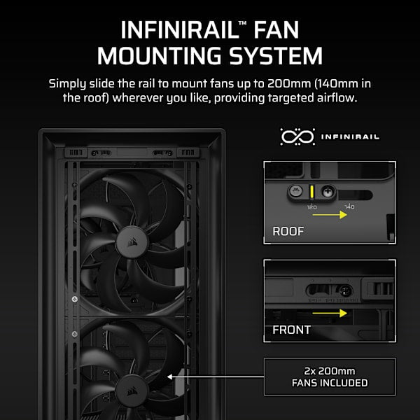 FRAME 5000D WOOD RS Modular Mid-Tower PC Case - Black/Walnut