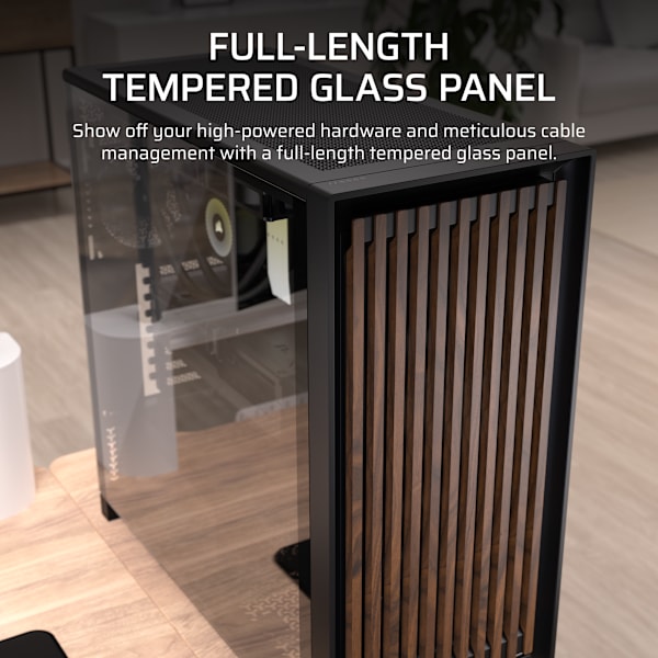 FRAME 5000D WOOD RS Modular Mid-Tower PC Case - Black/Walnut