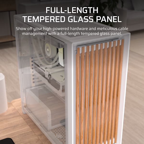 FRAME 5000D WOOD RS Modular Mid-Tower PC Case - White/Oak