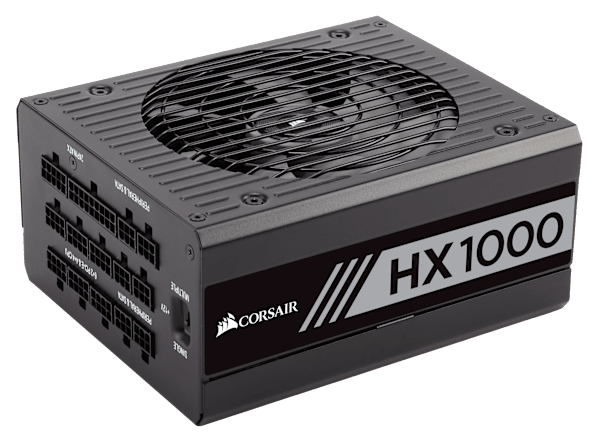 HX Series™ HX1000 — 1000 Watt 80 PLUS® Platinum Certified Fully Modular PSU (NA) (Refurbished)