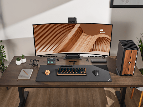 CORSAIR ONE a600 PC – Wood Dark: Liquid Cooled AMD Ryzen 9 9900X3D, GeForce RTX 5080, 32GB DDR5, 2TB M.2 SSD, Win11 Pro (Revival Series)