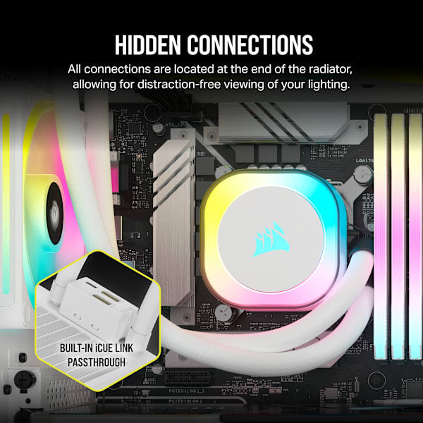 iCUE LINK H100i RGB AIO Liquid CPU Cooler - White (Refurbished)