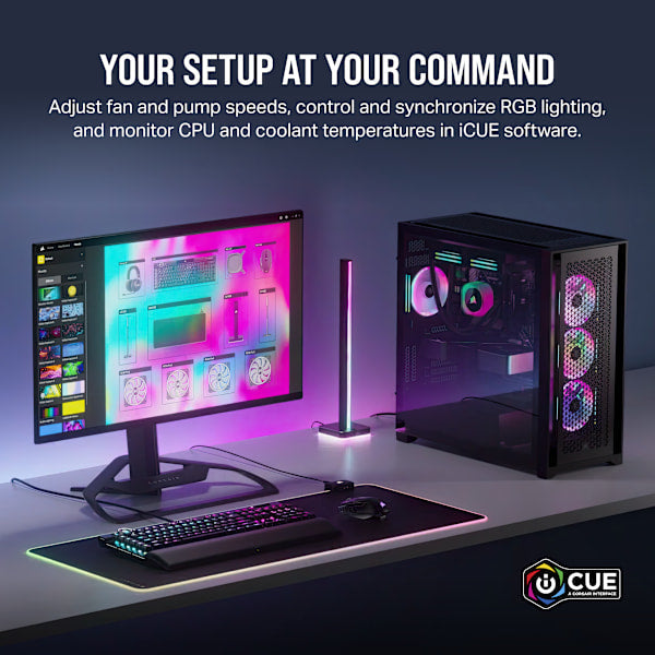 iCUE LINK QX140 RGB 140mm PWM PC Fans Starter Kit with iCUE LINK System Hub - White (Refurbished)