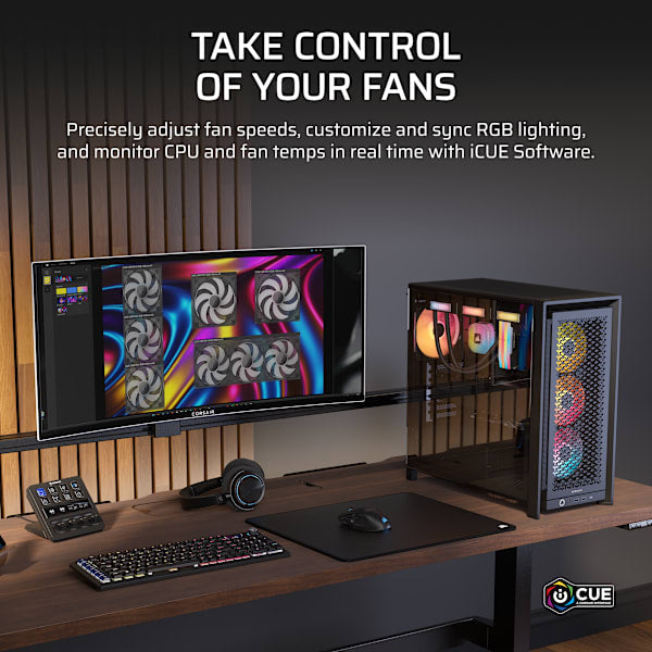 iCUE LINK RX120 II RGB PWM PC Fan Expansion