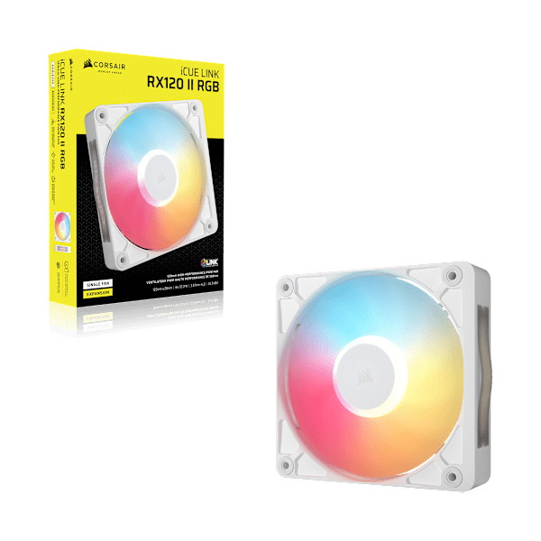 iCUE LINK RX120 II RGB PWM PC Fan Expansion - White