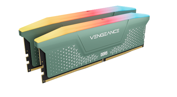 VENGEANCE® RGB RS 32GB (2 x 32GB) DDR5 DRAM Up To 6000MT/s CL38 AMD EXPO & Intel XMP Memory Kit - GREEN