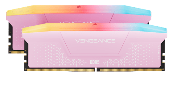 VENGEANCE® RGB RS 32GB (2 x 16GB) DDR5 DRAM Up To 6000MT/s CL38 AMD EXPO & Intel XMP Memory Kit - PINK